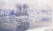 Claude Monet Floes at Bennecourt oil painting